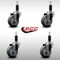 Service Caster 3.5'' SS Gray Poly Wheel Swivel 1-1/8'' Expanding Stem Caster Set, 4PK SCC-SSEX20S3514-PPUB-118-4 - alternate 3